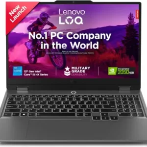 Lenovo LOQ Intel Core i5 12th Gen 12450HX - (12 GB/512 GB SSD/Windows 11 Home/4 GB Graphics/NVIDIA GeForce RTX 2050) LOQ 15IAX9D1 Gaming Laptop  (15.6 inch, Luna Grey, 2.38 kg)